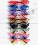 Heart Sunglasses, Colorful, Gold Metal Frame, Retro, Harry Styles, Bad Bunny, Unisex