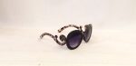 Ariana Black & Grey Tortoiseshell Large Oval Sunglasses Retro 1970's 1980s style UV400