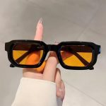 Orange Tinted Fun Sunglasses, Chic Luxury Style