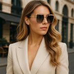 Pearl Accent Oversized Sunglasses, Sunglasses for Women, Designer Sunglasses, Big Sun Glasses